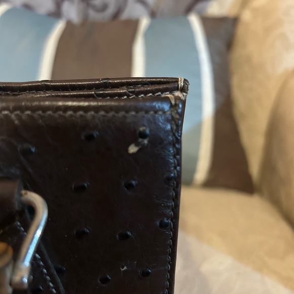 Beautiful Ostrich Dooney and Bourke purse with bamboo handles - Picture 7 of 8